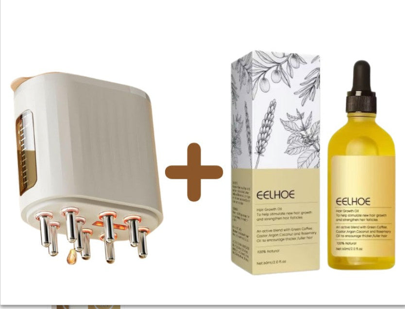 LED-Rödljus Massagekam för Hår och Scalp